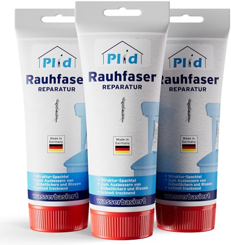 Plid Spachtelmasse Weiß Innen 0,99kg | Fertigspachtel | Raufaser | Reparaturspachtel | Bohrloch Füllung | Risse ausbessern | Lösungsmittelfrei | Schnell überstreichbar | Made in Germany