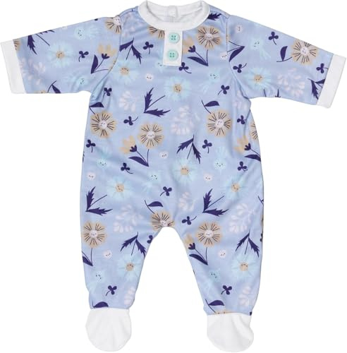 BABY born Strampler Blau für 43 cm Puppen mit Blumenmotiv | Blumenmotiv, passend für 43 cm Puppen