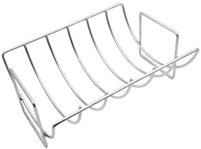 Abaodam 1 Stück BBQ Rippchenhalter Robustes Grillzubehör für Hähnchen Rind und Lamm Einsetzbar für Gas und Kohlegrills Sowie Backöfen Outdoor und Indoor Grillen Großes Fassungsvermögen für