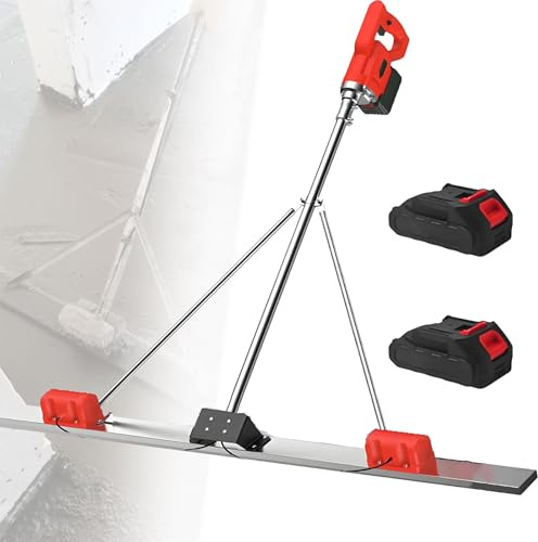 Utensile Elettrico Per La Finitura Del Calcestruzzo, Utensile Vibrante Per La Finitura Del Massetto Con Lama, Frattazzo Bull, Cazzuola Per Calcestruzzo,1.8mDualmotors-2batteries