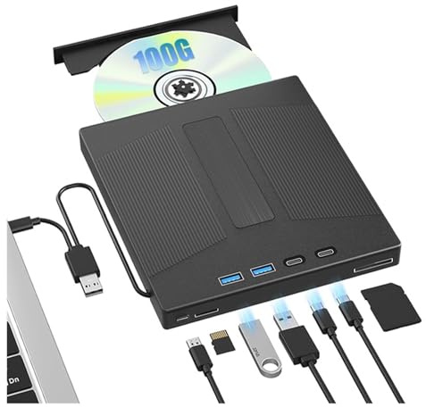 KONGMM Lettore Dvd unità Blu-Ray Esterna USB 3.0/Lettore Dvd/CD-Rom masterizzatore for Laptop