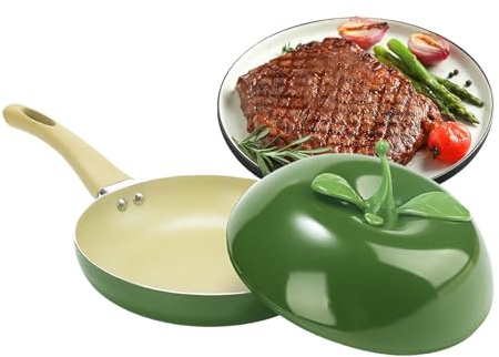 Cacerola Con Tapa | Olla Para Cocción Lenta De Verduras Y Frutas - Sartén Con Tapa,Para Inducción Estufas Placas De Cocción Freír Cocinar Guisar Leche Sopa Y Hervir A Fuego Lento