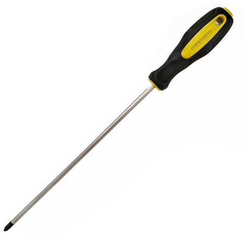 Cacciavite Magnetico, Cacciavite Phillips Nero Lungo, Cacciaviti Lungo Magnetico in Acciaio al Cromo-vanadio, Impugnatura Ergonomica Antiscivolo, 6 * 250MM
