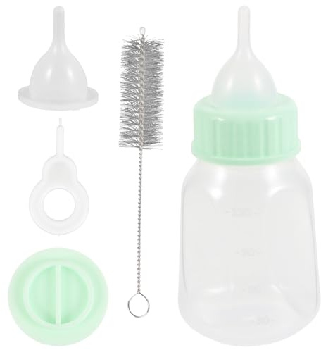Toyvian Juego de Biberón para Mascotas Compacto de Plástico 120ml Resistente para Alimentar Cachorros y Gatitos en Exteriores