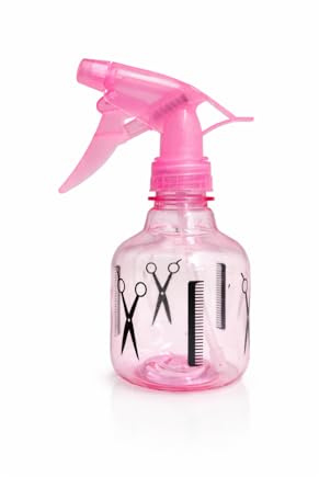 Misting Spray Bottle 250ml – Refillable Fine Mist Water Spray Bottle for Hair Styling | Trigger Sprayer Plastic Bottle for Plants, Cleaning, Travel & Salon Use (Pink)