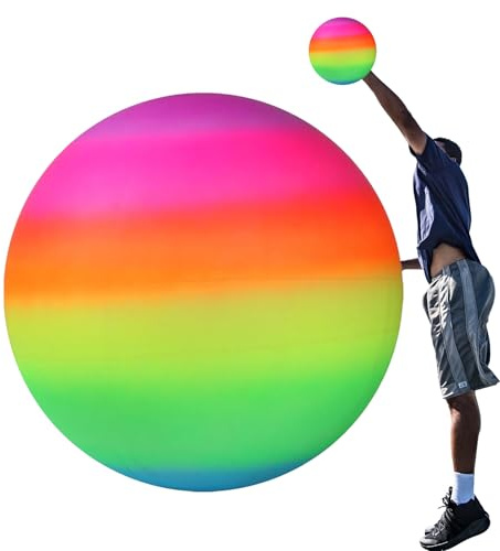 Rainbow Ball utomhus strandboll 16 tum uppblåsbar vattenleksak för barn, poolboll, rolig sommarlek | färgglad vattenboll för barn, pis-fest