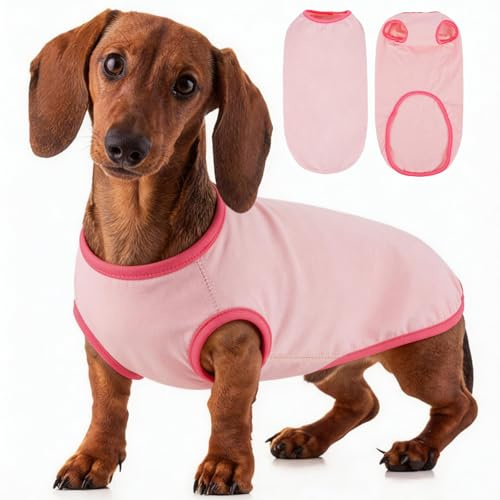 Hjyokuso Dackel Pullover für Kleine Hunde S - Leichter Fleece Pulli, Dehnbares Hundeshirt für Mini-Dackel Frühling, Sommer, Herbst Winter