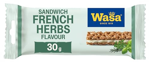 Wasa Knäckebrot Sandwich Cheese & French Herbs, 24er Pack 30g | Der Knäckebrot-Snack für jeden Geschmack, perfekt für unterwegs