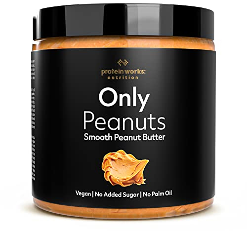 Protein Works - Peanut Butter , All Natural Nut Butter , No Added Sugar , Palm Oil Free , Vegan , Protein Rich Peanut Butter , Smooth , 500g