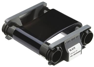 Farbband, kompatibel mit CBGR0500K, Schwarz für Evolis Badgy 100 Badgy 200 Drucker 500 Bilder