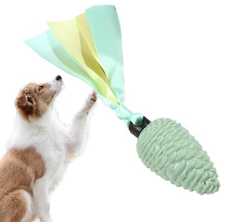 DASHIELL Tannenzapfen-Spielzeug für Hunde,Hunde-Tannenzapfen-Spielzeug - Quietschendes Seil-Kauspielzeug für Hunde mit Beißstreifen | Langlebiges, weiches Haustierspielzeug für Welpen und Hunde,