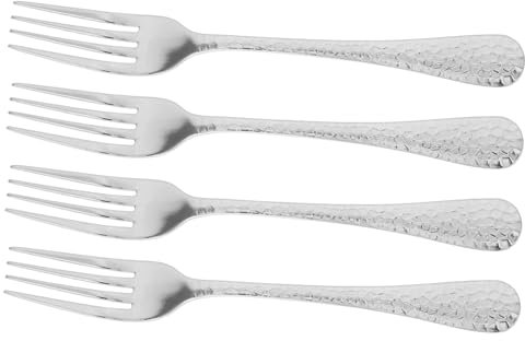 COLLBATH Tenedores de Cena de Acero Inoxidable, Reutilizables y Fáciles de Limpiar Juego de 4 Tenedores y Cuchillos para Hogar, Hotel y Restaurante