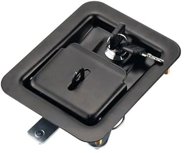 Serratura for porta del generatore in acciaio inossidabile 304 o ferro, pannello di chiusura, serratura a tre punti, 1 pezzo(Iron With padlock)