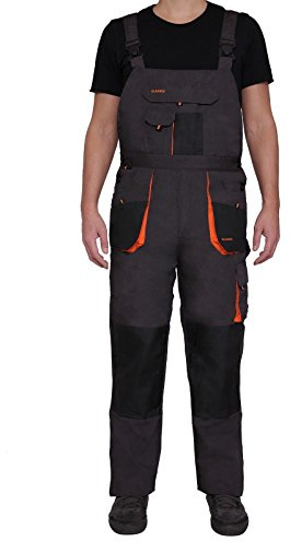 Latzhose Arbeitshose graphit 270g/m2 CLASSIC Handwerker KFZ Gärtner Mechaniker (64, grau)