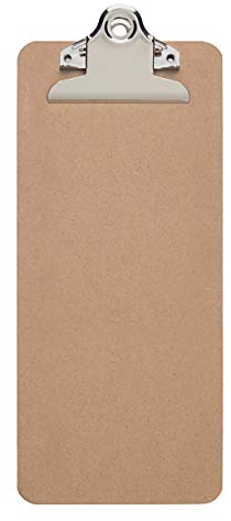 MAUL Klemmbrett MAULbill 28 x 11,5 cm | Klemmbrett Holz für Speisekarte, Menükarten, Getränkekarten | Stabiles Clipboard zum Aufhängen | Klemmbrett Gastronomie | Gastronomie zubehör | Holz