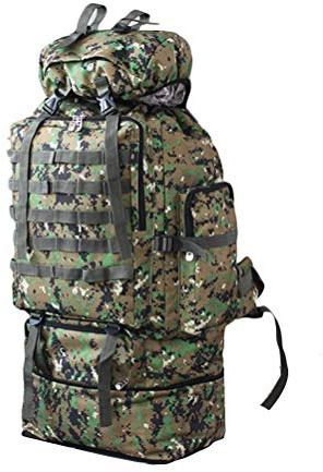 koowaa 100 l Militär-Rucksack, groß, zum Wandern, Klettern, Camouflage, Taschenrucksack, Sport, Camping, Reiserucksack
