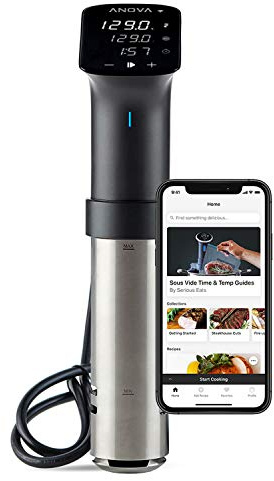 Anova Precision Cooker Pro AN600-EU00 WiFi, Precision® Cooker Pro, 1200 watts, prise de type C incluse pour une utilisation en UE, noir et argenté
