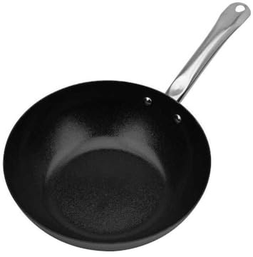 GSW 166706 Avanti - Wok (28 cm, acero al carbono, acero inoxidable), color negro