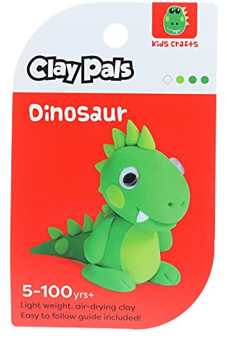 Clay Pals Dinosaurier – einfach zu modellieren, Spaß, schnell lufttrocknend, ungiftig, schnell trocknend, ultraleicht, kreatives Modellierset für Kinder