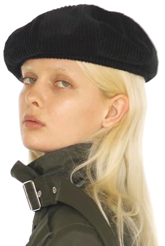 UNDERCONTROL Cord, gerippte Baumwolle, französischer Künstler, klassisches Castro-Muster, stilvoller Maler, größenverstellbar, Baskenmütze, Unisex, Zeitungsjungen-Jagdmütze, Korea