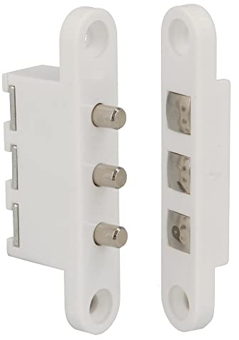 Amig - 3P Türkontakt für elektrische Schlösser | 2-poliger Anschluss | Robustes Nylonmaterial | Einfache Installation | Weiß, 71 x 14 mm, Nylon