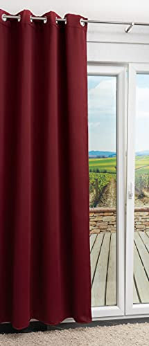 LYSEL - Ösenschal Iso Verdunklung #1W in den Maßen (B x H): 135cm x 245cm in Rot/rot