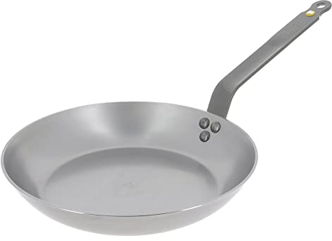De Buyer Mineral B - Padella per omelette in acciaio al carbonio, diametro 27,9 cm, superficie di cottura 21,1 cm, senza PFAS, PFOA e PFOS - Made in France