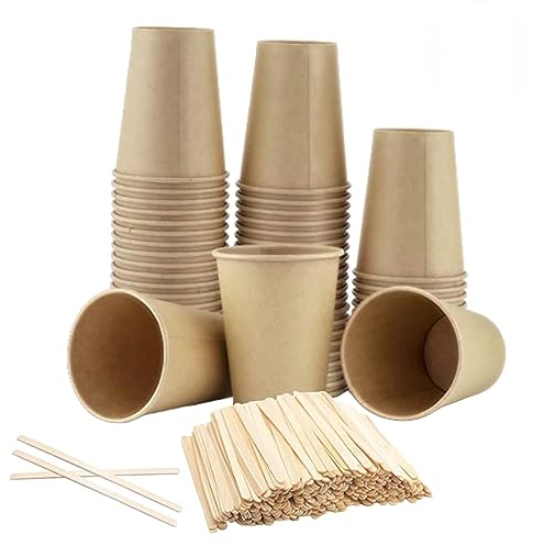 ACESA - Vasos Cafe y Agua - Vasos Cartón Desechables Ecológicos - Vasos Papel Reciclable, Reutilizables y Muy Resistentes - Papel de Pulpa Virgen (1000, 120ml)