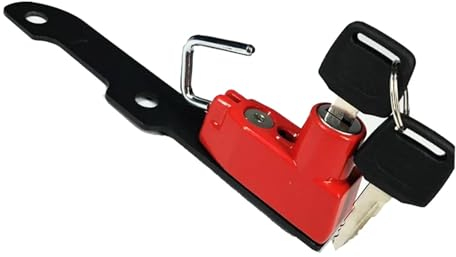 Motorrad Helm Schloss Halterung Haken Mit 2 Schlüssel Seite Anti-diebstahl Sicherheit Schloss Passwort Lock for Z900 Z 900 2017-2021 2020 (Color : Red)