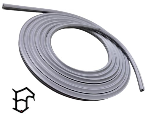 Premium Stahlzargendichtung in Grau – 5 Meter Länge, 16mm Höhe, 13,8mm Breite mit innovativem Antidehnungsfaden (grau)