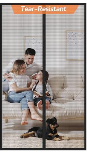 BONLACES Magnetic Screen Door with Upgraded PET Material Mesh- Easy Installation, Tear-Resistant, Pet and Kid Friendly Screen 38X84 Fit Door Size 36X82