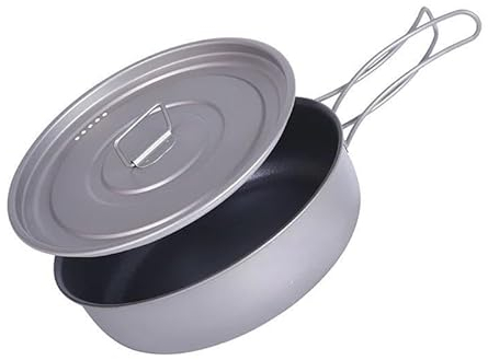Descubra la vajilla perfecta for exteriores for picnics y viajes: duradera, liviana y resistente al óxido, suministros for campamento(Ti2066C NON STICK)