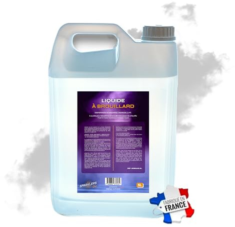 Sparklers Club Liquide à Fumée Brouillard 5 Litres Made in France | Made in France, Eau Osmosée, Dispersion Standard, Inodore, Sans Dépôts, Compatible Machines à Corps de Chauffe