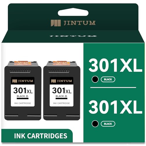 JINTUM 301 XL Druckerpatronen Multipack Ersatz für hp 301 druckerpatronen | Ersatz für HP Envy 4500 5530 5534 4504 DeskJet 2540 1510 2544 2549 OfficeJet 4630 4632 2620 2622 (Schwarz)