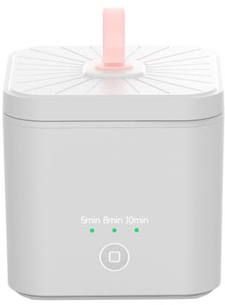 DISHENGZHEN Limpiador Ultrasónico de Retenedores, Limpiador Ultrasónico Profesional para Dentaduras Postizas con Temporizador | 45 kHz | 200ML, máquina limpiadora ultrasónica portátil White