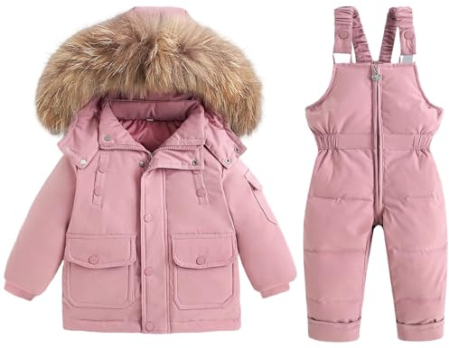 Verve Jelly combinaison de neige pour enfants combinaison imperméable salopette de neige pour garçons et filles veste pour garçons combinaison de neige combinaison de ski rose 120 4-5 ans