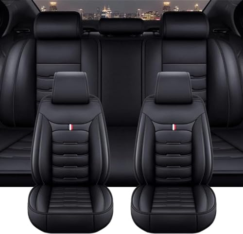 YMYQF Auto Sitzbezüge Sets für Hyundai Tucson 4.Gen (NX4) 2021-2025 SWB | 5 Sitzer PU Leder Autositzschoner Wasserdichter Atmungsaktiver Autositzbezüge Zubehör,Black