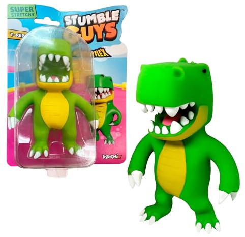 Bizak Monsterflex Stumple Guys, Videogioco, T-Rex, Bambola super estensibile ed elastica, 15 cm, 16 modelli da collezionare, per adulti collezionisti e bambini dai 4 anni (64390006-10)