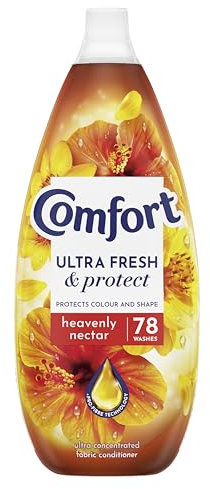Comfort Ultra Fresh & Protect Heavenly Nectar Fabric Conditioner softener with Pro-Fibre Technology Protects Colour and Shape 78 washes (1.17 L)