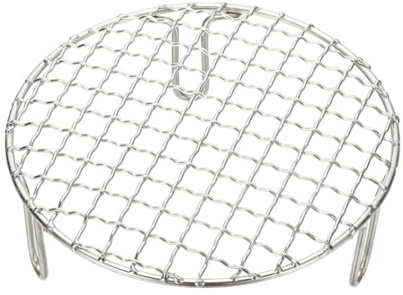 sourcing map 6.5 Inch Round Cooking Rack, Stainless Steel Canning Racks with Legs, Barbecue Mesh Grill for Baking Cooling Steaming Cookware