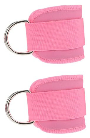 DECOMELODY Tobilleras Elásticas para Ejercicio de Resistencia Correas Ajustables para Entrenamiento de Piernas y Glúteos Banda de Tensión para Fitness Casa Duradero Rosa