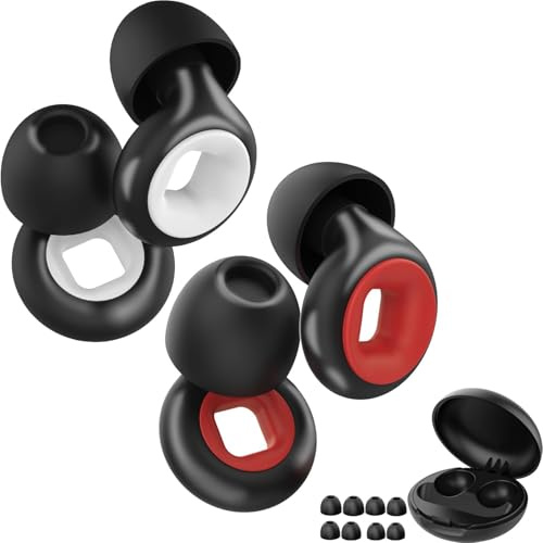 Motorrad-Ohrstöpsel – 33 dB (SNR) Geräuschreduzierungs-Ohrstöpsel, 2 Paar High Fidelity Noise Cancelling Wiederverwendbare Ohrstöpsel für Schlaf, Konzerte, Deep Focus, Reisen, Gehörschutz