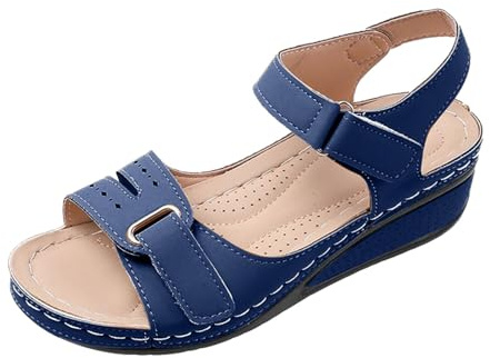 Sandali da yoga da donna con separatori per le dita dei piedi, sandali da donna con plateau anti apertura, sandali piatti estivi da passeggio con infradito ortotiche, sandali a punta chiusa, da donna