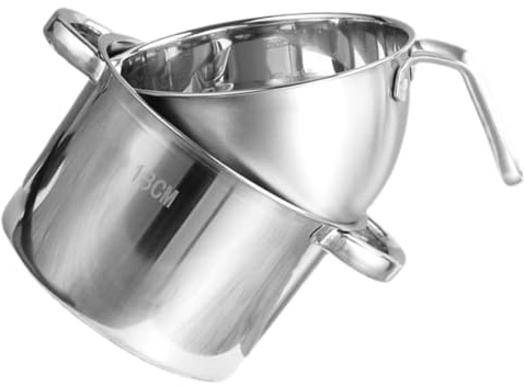 VICASKY Juego de Olla para Baño María de Acero Inoxidable para Derretir Chocolate y Mantequilla Tapa, Utensilios de Cocina para Fundidor de Queso