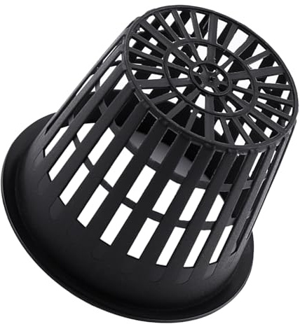 Zerodis Hydrokultur Aquakultur Pflanzenkultur Topf Körbe Baskets Mesh Netz Garten Wachsen Cup 10 STK (Schwarz)