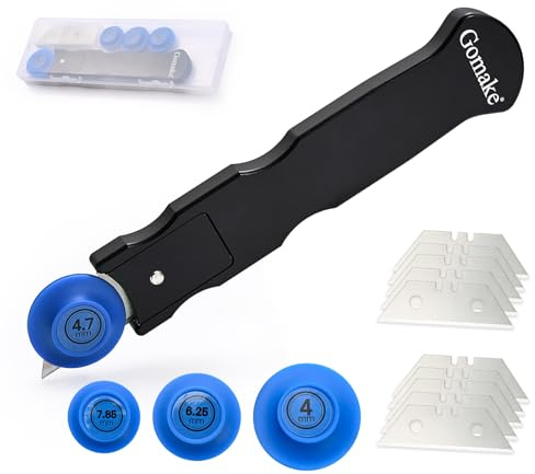 Gomake Vinyl Wrap Cutter Car Coating Film Window Tint Cutting and Trimming Alloy Roller Positioning Knife Paperback Slitter Knife Car Wrap Film Vinyl Gap-Cutter for Car Wrapping,Wallpaper Pasting