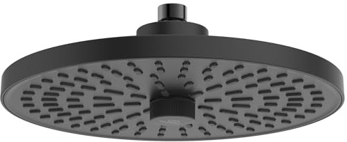 Ideal Standard Idealrain Alu+ 2-Funktionskopfbrause, mit zwei Strahlarten (Sanfter Regen und Regen) per Drehumschaltung, wassersparende Regenbrause mit EasyClean-Düsen – Schwarz Matt (260x91x260 mm)