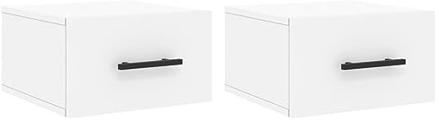 vidaXL Väggmonterade sängbord 2 st vit 35x35x20 cm, sängbord, väggmonterade nattduksbord, väggmonterat sovrumsbord