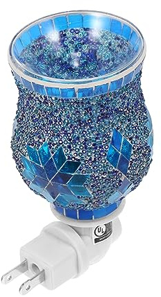 Plug-in Essential Oil Lamp Aromatherapy Fragrance Lamp Night Light with Plug 5.11 X 2.55 X 2.55 in No Fire Smokeless for Bedroom Spa Yoga Home