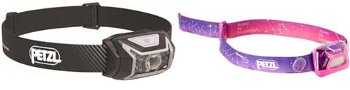 PETZL Wiederaufladbar - Stirnlampe ACTIK CORE - Unisex, Grau, Einheitsgröße & - Stirnlampe TIKKID - Unisex, Rosa, Einheitsgröße